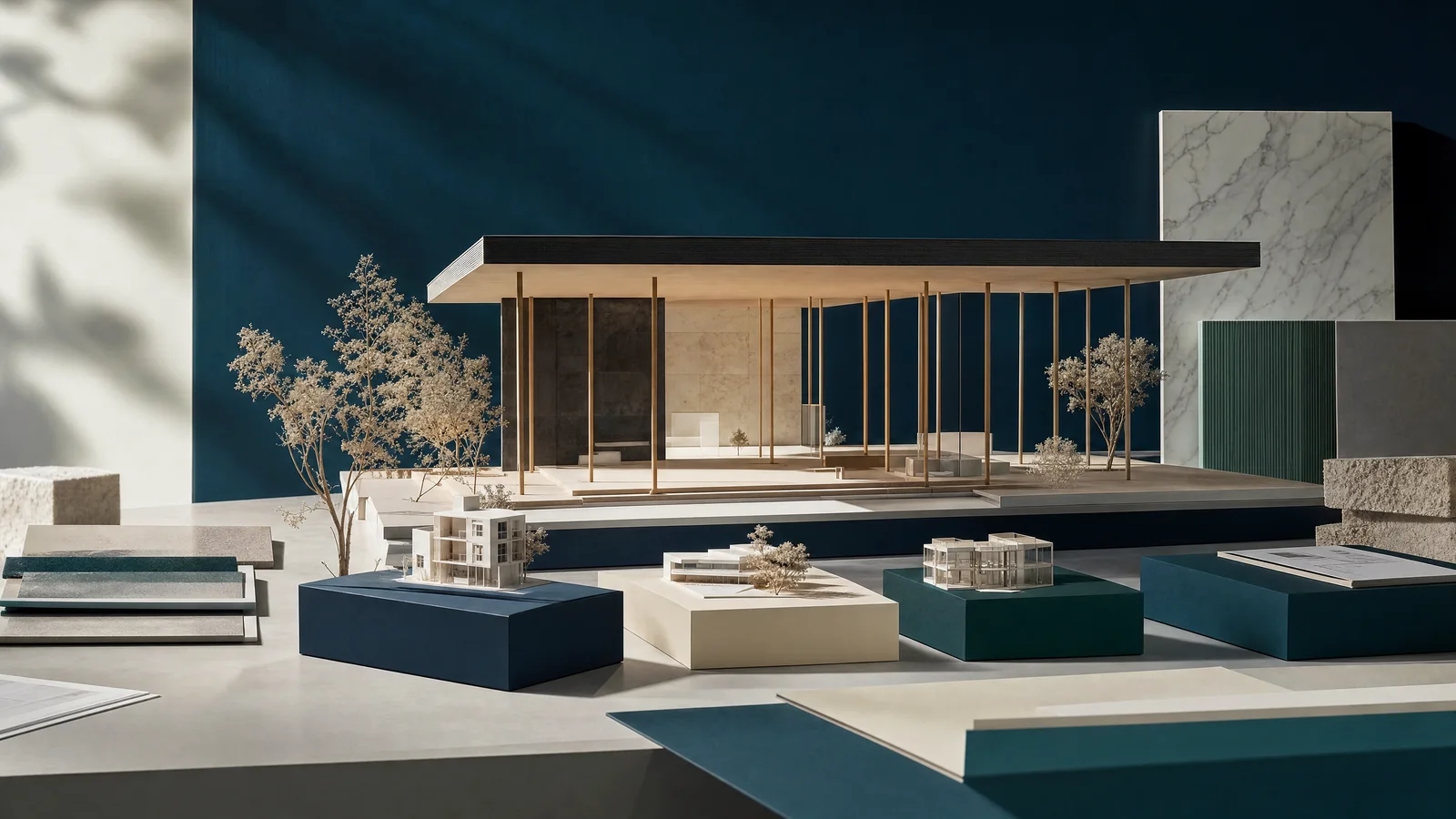 Conceptual exhibition maquette representing conversations across the property technology industry.
